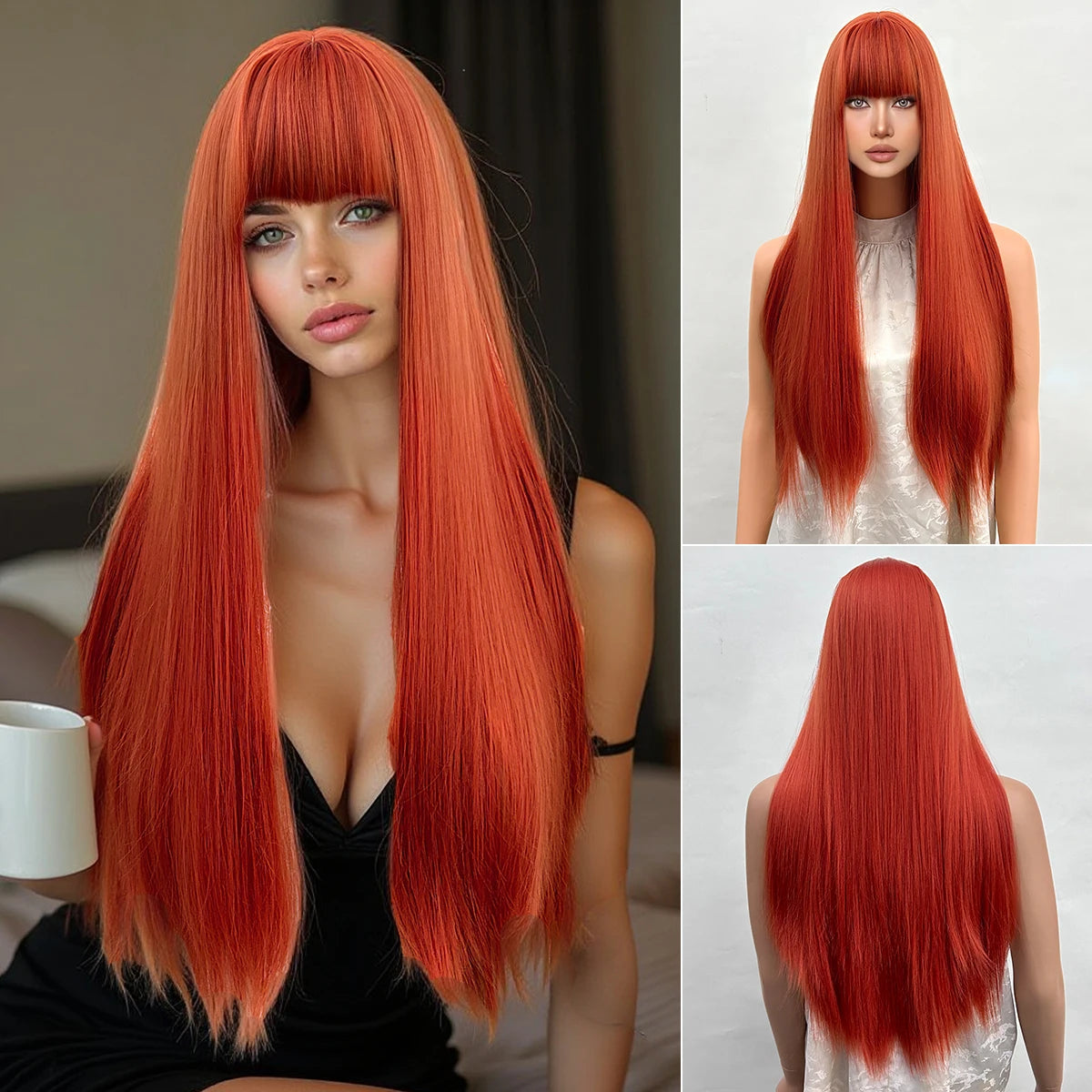 30 Inch Multi-Color Wavy Curly Synthetic Wig