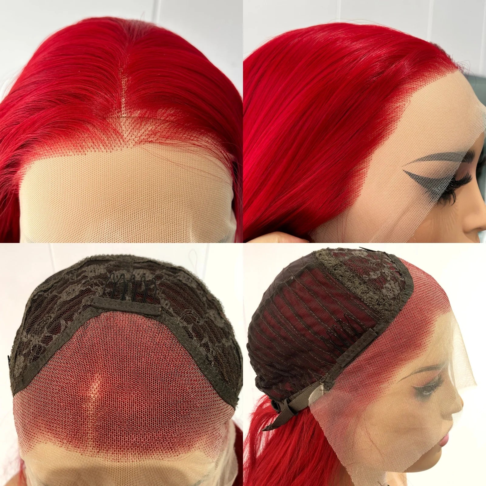 13X4 Burgundy Red Wig
