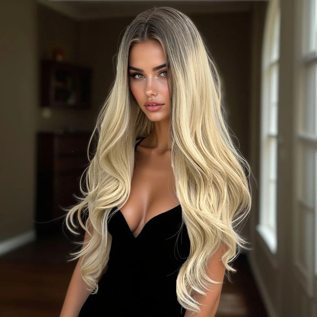 30 Inch Multi-Color Wavy Curly Synthetic Wig