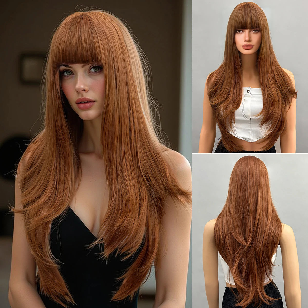 30 Inch Multi-Color Wavy Curly Synthetic Wig