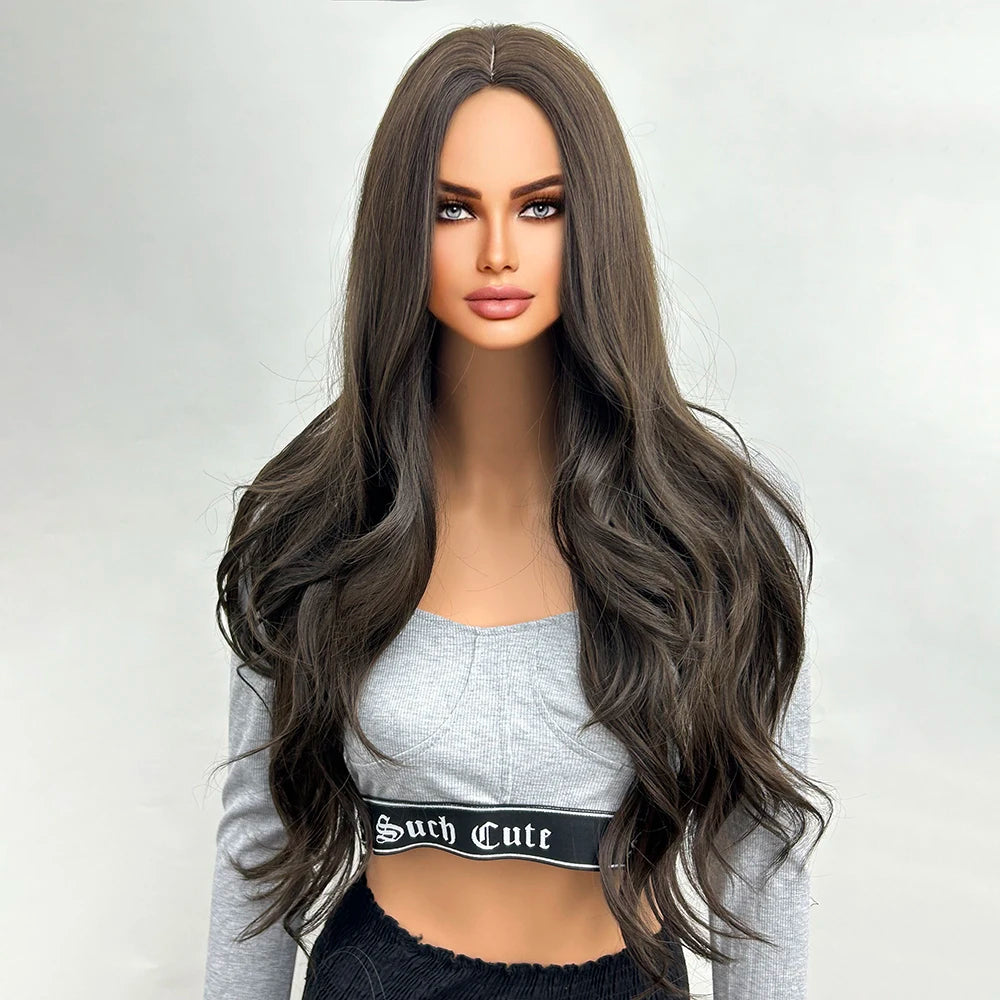 30 Inch Multi-Color Wavy Curly Synthetic Wig