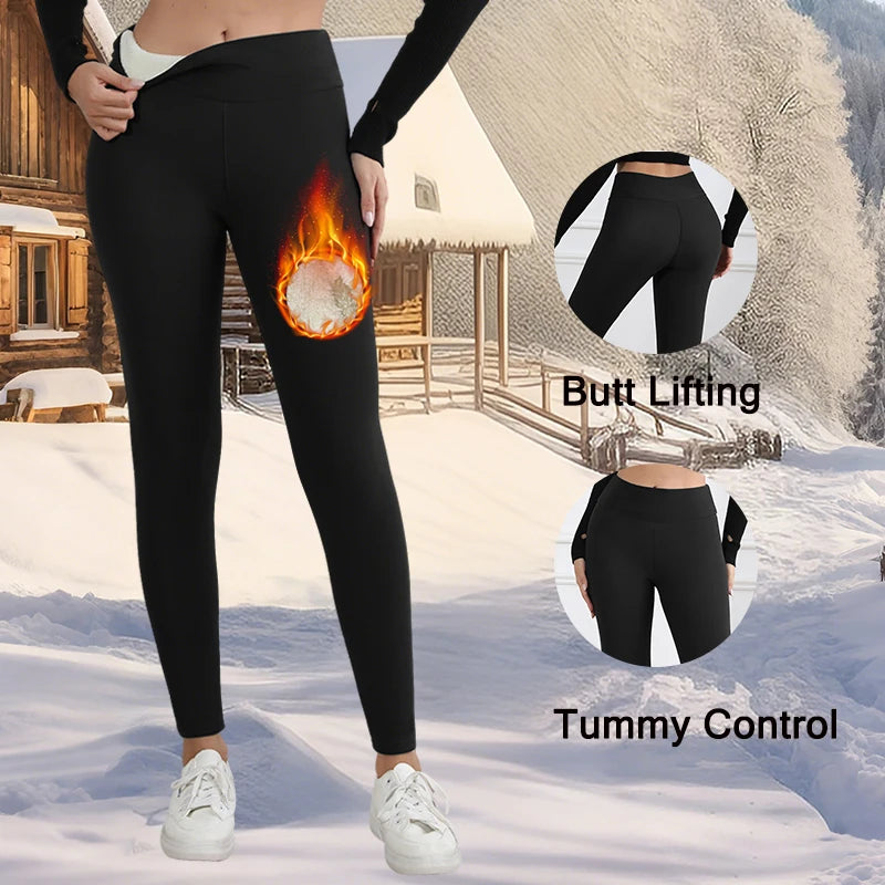 Autumn Winter Warm Fleece Leggings