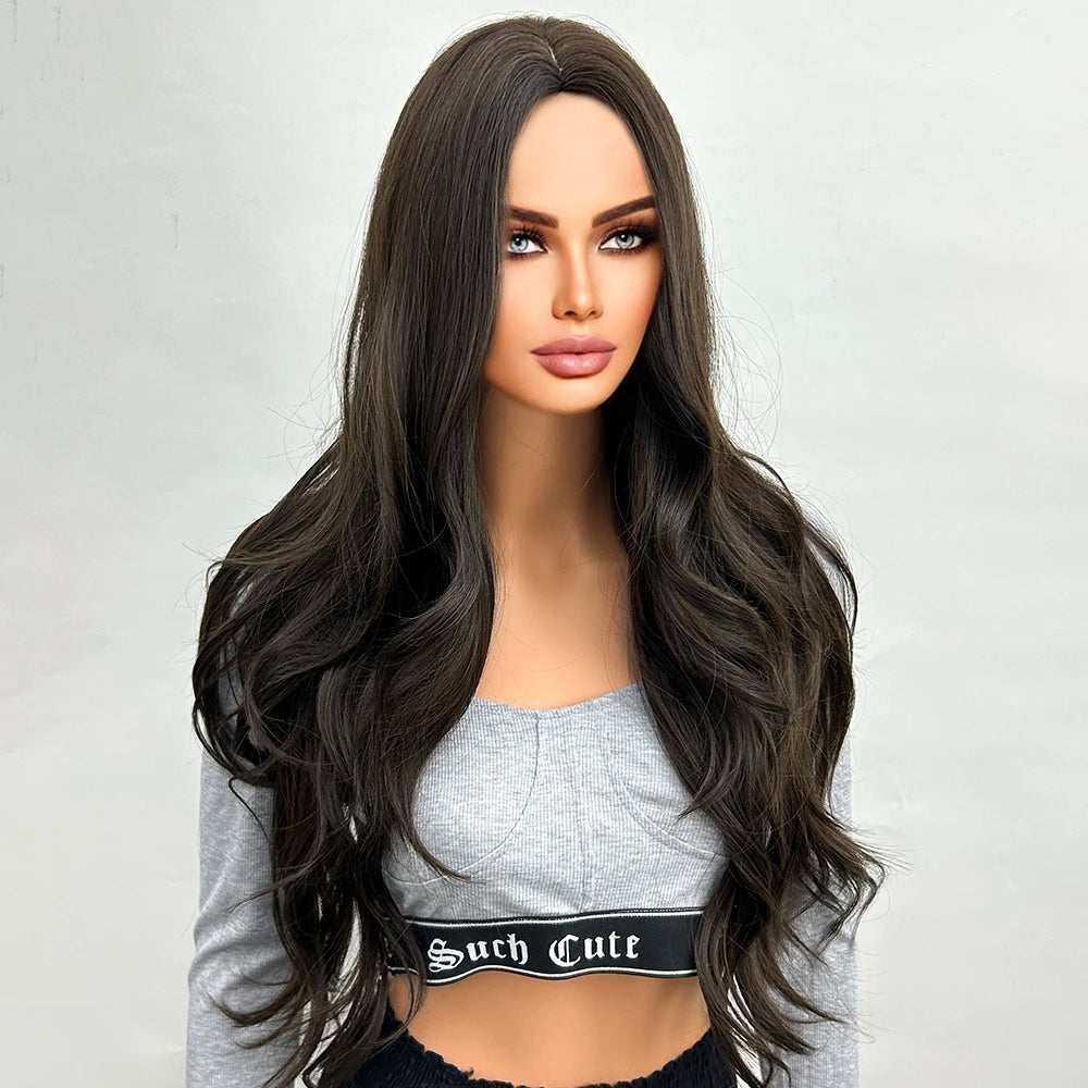 30 Inch Multi-Color Wavy Curly Synthetic Wig