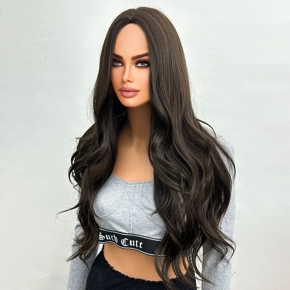 30 Inch Multi-Color Wavy Curly Synthetic Wig