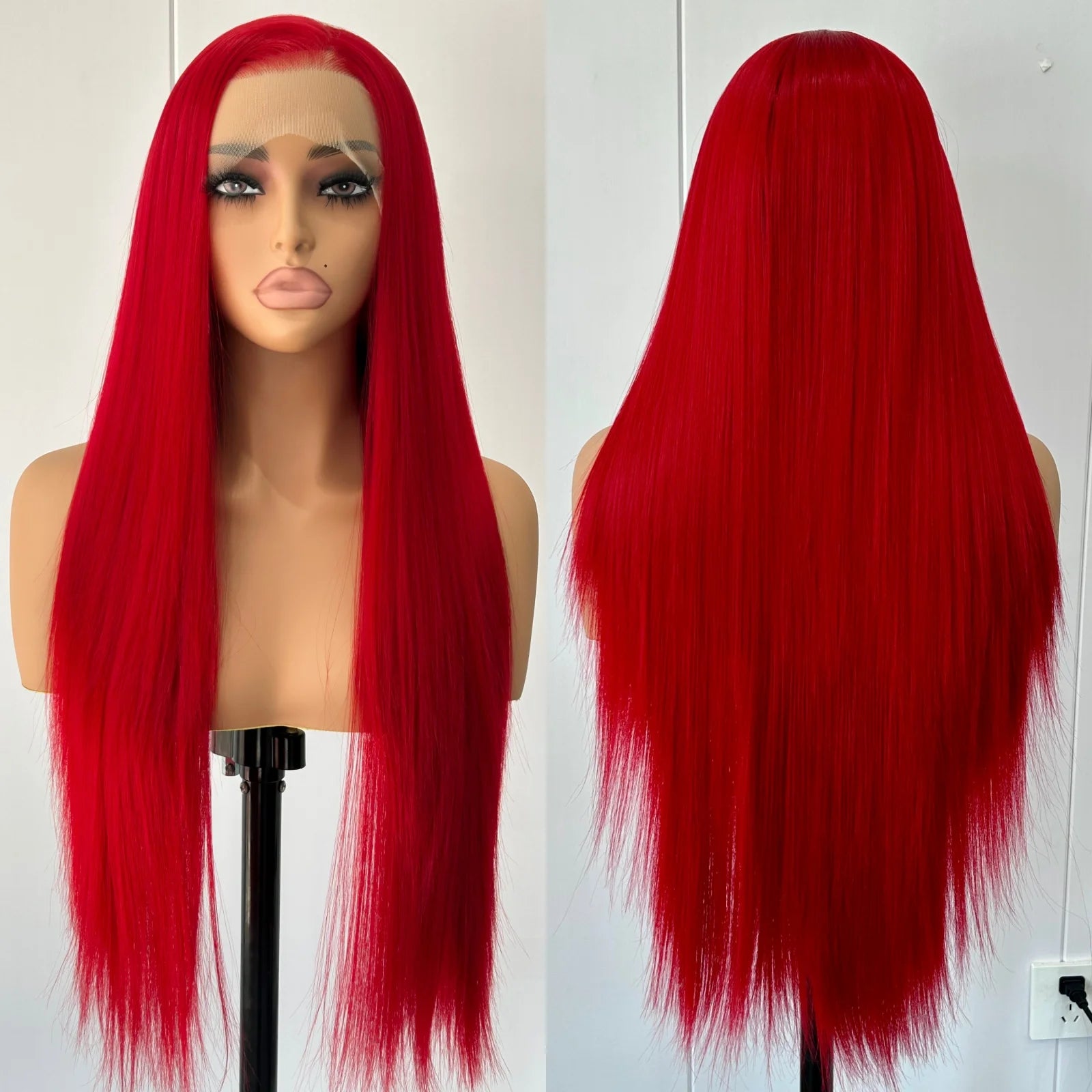 13X4 Burgundy Red Wig